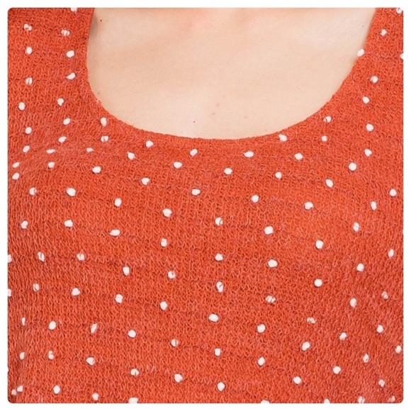 Only 1 left ❤️Beautiful Avere Ryu dark orange scoop neck lace sweater - Picture 7 of 8